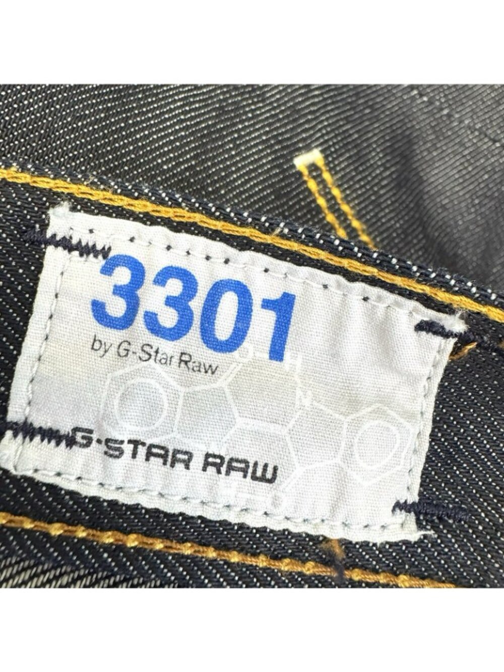 G-Star Raw 3301 Denim Jeans Mens Size 34x29 Straight Leg Button Fly Italy - Picture 6 of 7